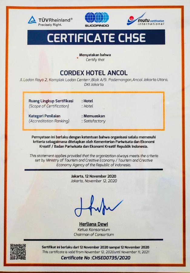 Cordex Hotel Ancol Jakarta Extérieur photo